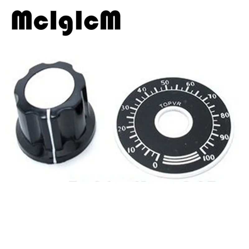 100 sets A03 dial knob + MF-A03 bakelite knob with scale plate / sheet scale digital potentiometer