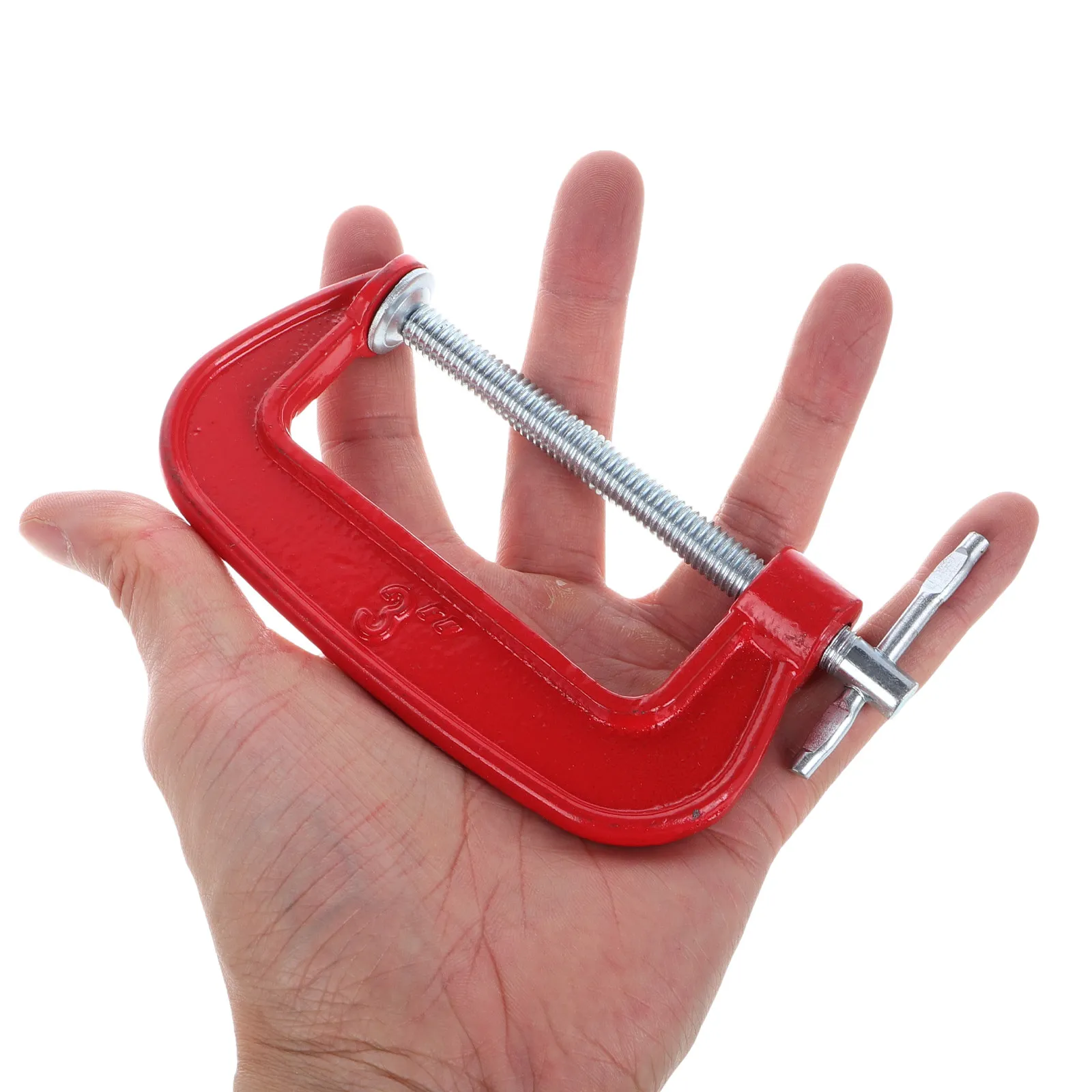 6Pcs 3 Inch Red Metal G Clamp 77Mm Opening Strong Secure Fastening C Clamp for Woodworking DIY Projects Heavy Duty Clamps