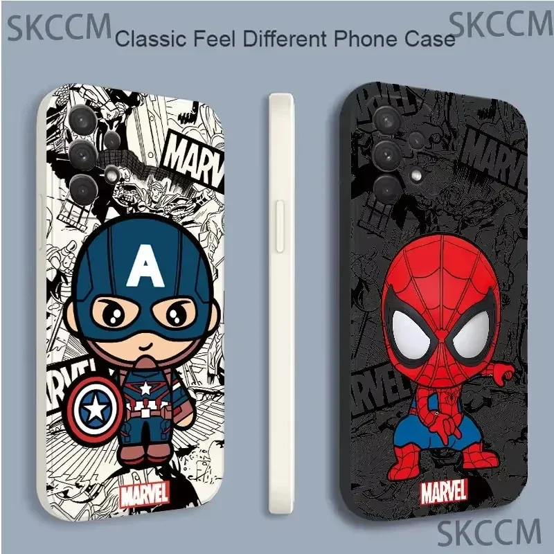 Spider Man Captain America Deadpool Phone Case For Samsung Galaxy S25 S24 Ultra S23 FE S22 S20 Plus A51 A54 A55 A71 A72 A73Cover