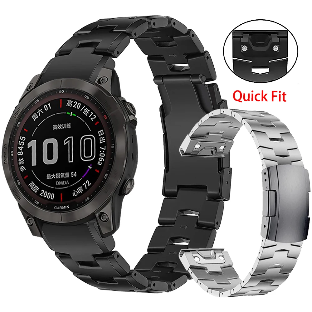 

Ремешок из титанового сплава для Garmin Fenix 7 7X 6 6X Pro 5 5X Plus 3 HR Epix Gen 2, аксессуары для браслета, 22 26 мм