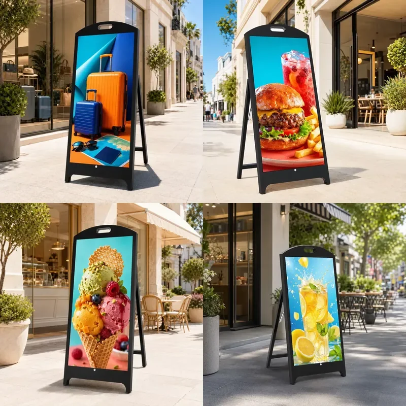 Heavy Duty P2.5 Outdoor LED Screen Waterproof High Brightness Independent Digital Signage Menu Board for Sidewalk Display