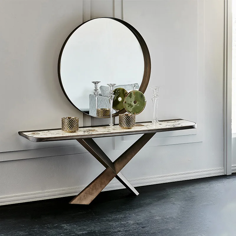 

Entrance cabinet Modern entry decorative rock slab entrance table Entrance hall against the wall End view table