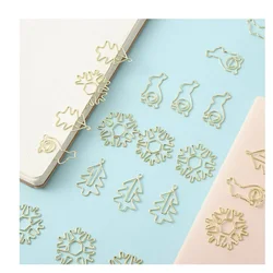 Fantasy Ice And Snow serie limitata graffetta da modellare in metallo coniglio fiocco di neve albero di natale graffette a forma di oro graffette