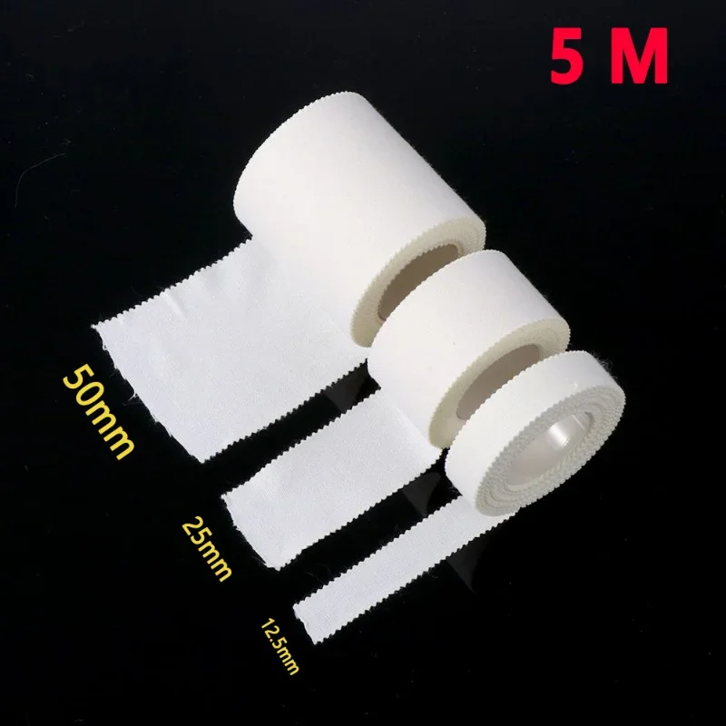 1PC Medical Waterproof Cotton White Premium Adhesive Tape Sport Binding Strain Injury Care Support Physio Muscle Elastic Bandage