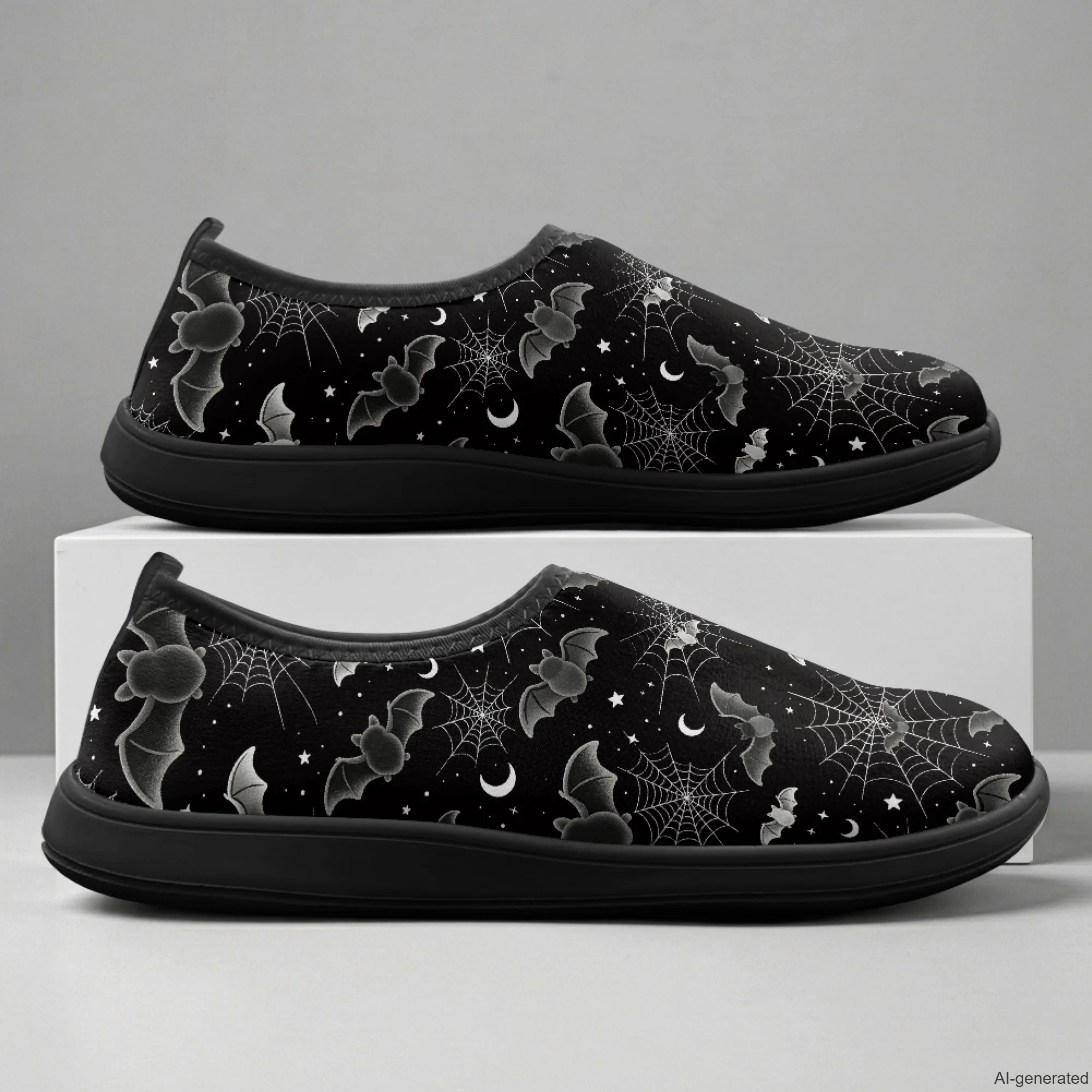 XIXIRIMIDO Slip-on Wide-toed Shoes Bat Print Zapatos De Mujer Men's Sneakers and Casual Shoes Slippers Nurse Shoes 36-46