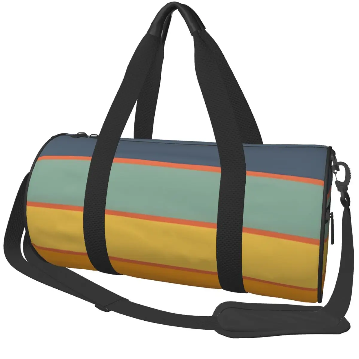 

Western S Vintage Retro Stripes Gym Bag Training Sports Bags Men's Design with Shoes Retro Fitness Bag Outdoor Handbags