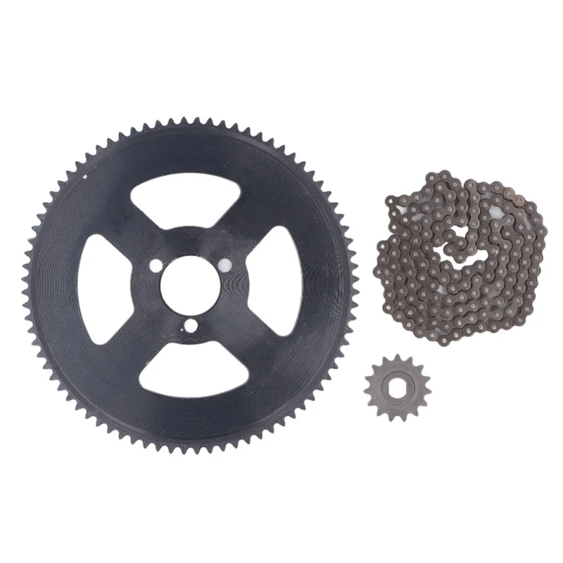 

25H Chain Sprocket Set Steel 10mm 15T Front Sprocket 29mm 80T Rear Sprocket 146 Link Drive Chain For 47CC 49CC Mini Motorcycle
