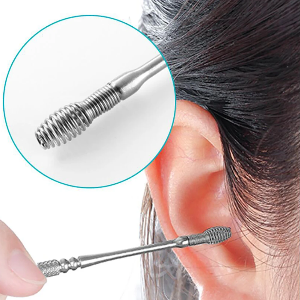 8 個の耳掃除ツールセットステンレス鋼の耐久性のある滑り抵抗デザイン男性女性用ステンレス鋼の耳スプーン