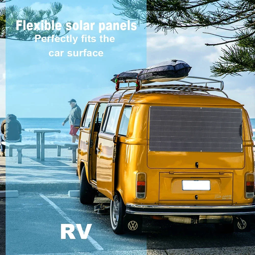 ETFE Flexible Solar Panel Kit 12v 450w 300w 150w 100w High Efficiency Solar Battery Charger System for Home Car RV Boat Camper