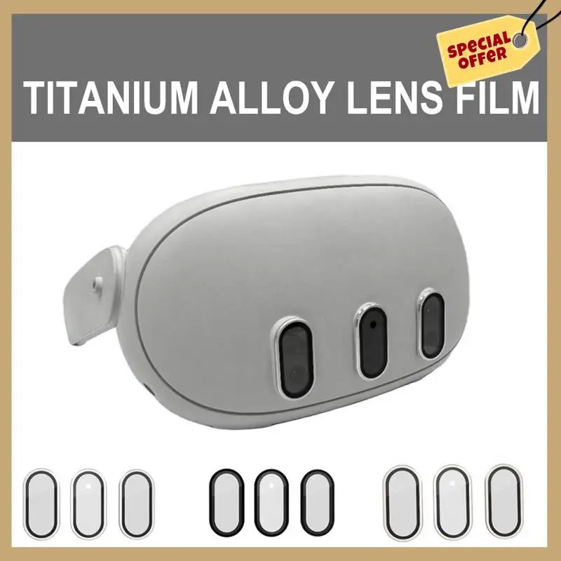 Stable Performance-3Pcs Tempered Glass For Meta Quest 3 Camera Lens Protector HD Lens Anti-Scratch Protective Film VR Accessorie