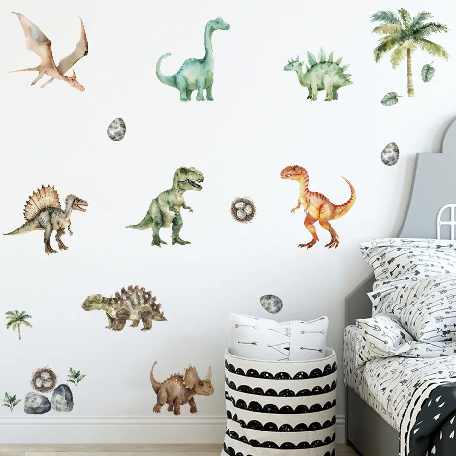 Dinosaur and Pterosaur Removable Wall Stickers High Quality PVC Suitable for Living Room Bedroom and Porch Decoration