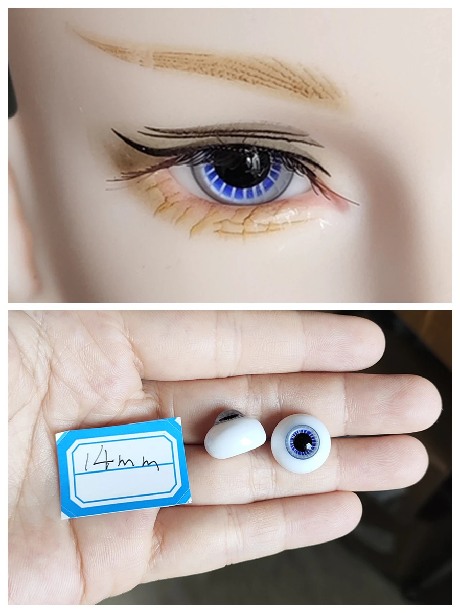 

10mm 12mm 14mm 16mm 18mm 1/6 1/4 1/3 aod dod msd yosd sd bjd doll glass eyes eyeball eyesball XTB124