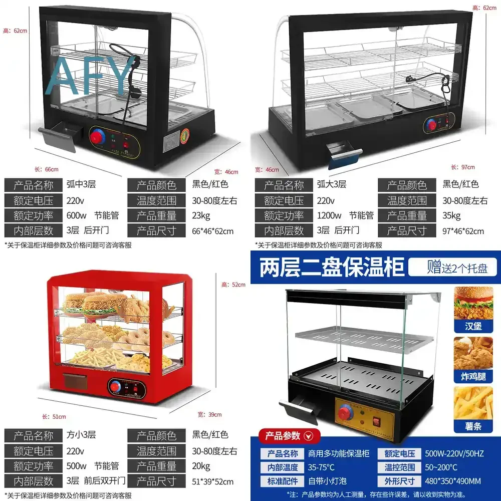 for Commercial Food Display Cabinet for Cooked Food Storage Insulation Heating Incubator Mini Desktop Egg Tart Chestnut Bread