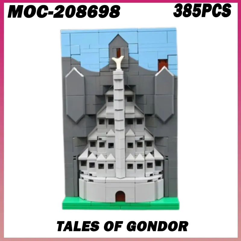 

385 шт. MOC- 208698 Серия Storybook Tales of Gondor, режим «сделай сам», строительный блок, игрушка, сращивание мелких частиц, строительные блоки
