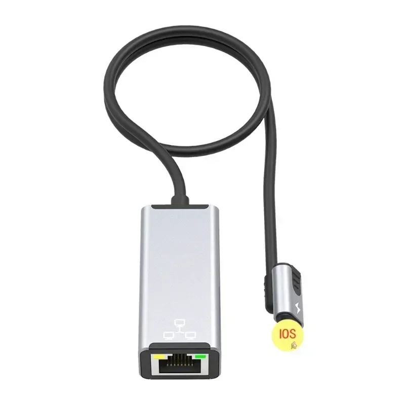 Substituição do adaptador Ethernet para iPad Air 2 3, telefone 12/13/14 Pro Max/X, adaptador de rede com fio LAN RJ45 com carregador rápido PD de 20 W