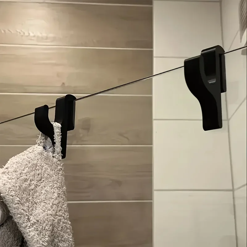 Multifunctional 3D Shower Door Towel Clothes Hook for 8mm Glass Doors Bathroom Hanger Towel Bathrobes Laundry Hotel Apartment