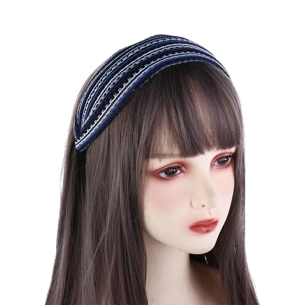 

Simple Elegant Colorful For Mom Mesh Headdress Women Hair Band Wide Edge Headband Hair Accessories Korean Style Hair Hoop