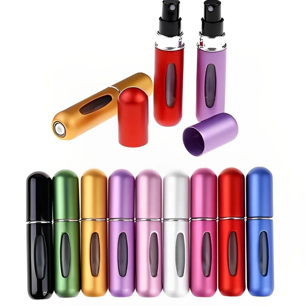 5/10pcs 5ml Portable Mini Refillable Perfume Bottle Spray Scent Pump Empty Cosmetic Container Atomizer Bottle for Travel