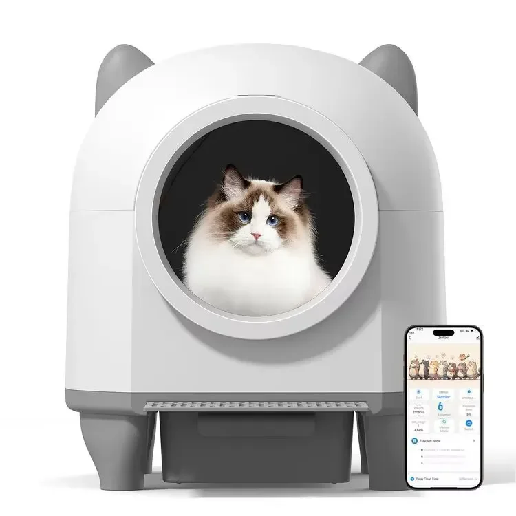 Wifi Smart Self-Cleaning Cat Litter Box Luxury Large Enclosed Plastic Intelligent Automatic Pet Toilet