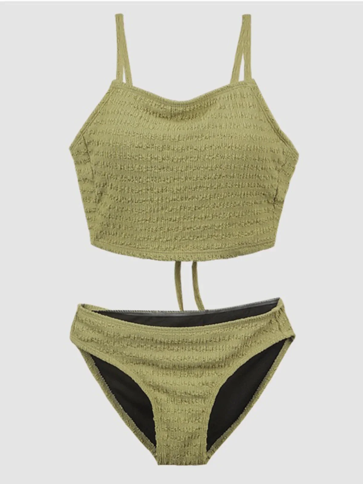 بيكيني نسائي جديد 2025 من Oliveenn بحزام صدر صغير وفتحة مثيرة ورائعة للربيع الساخن بدلة سباحة من البوليستر