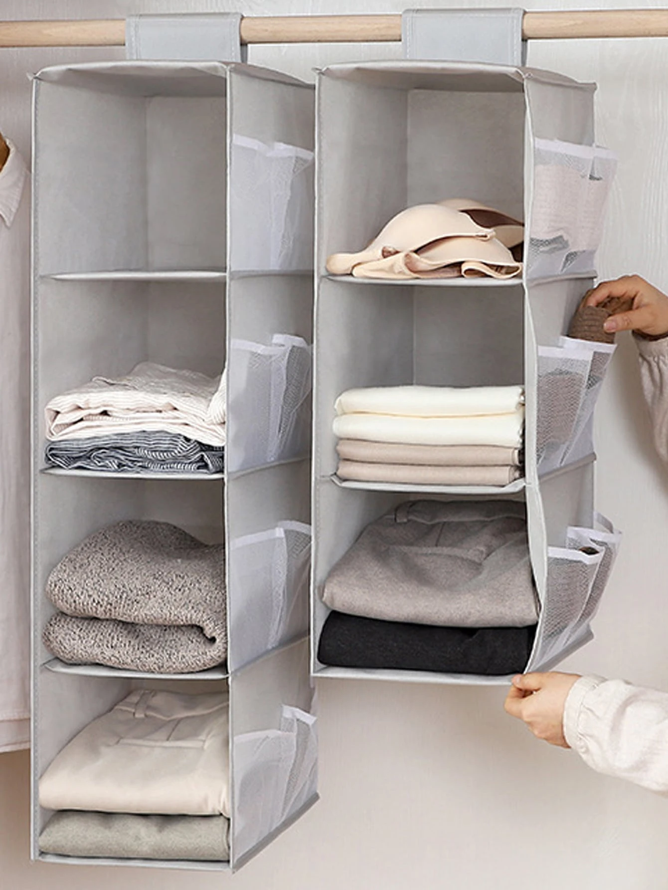 غير المنسوجة قابل للغسل خزانة متعددة الطبقات للطي حمالة صدر معلقة حقيبة التخزين الملابس الداخلية الجوارب صندوق تخزين ملابس المنظم حقيبة للحمل