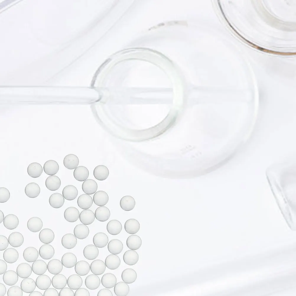 

1000 Pcs High-precision Glass Beads Small Round Transparent Solid Balls Lab Boiling Stones for Laboratory Crafting