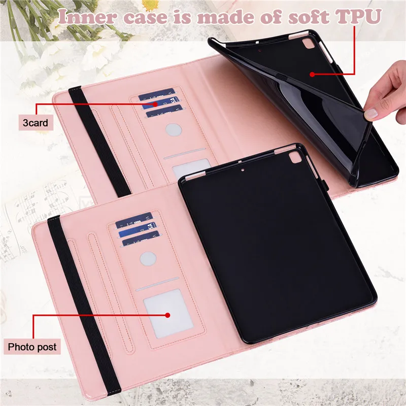 Funda de cuero PU para tableta Samsung Tab A8 sm x200 x205 x207, cubierta de cartera de ciervo lindo para Samsung Tab A8 10 5 pulgadas