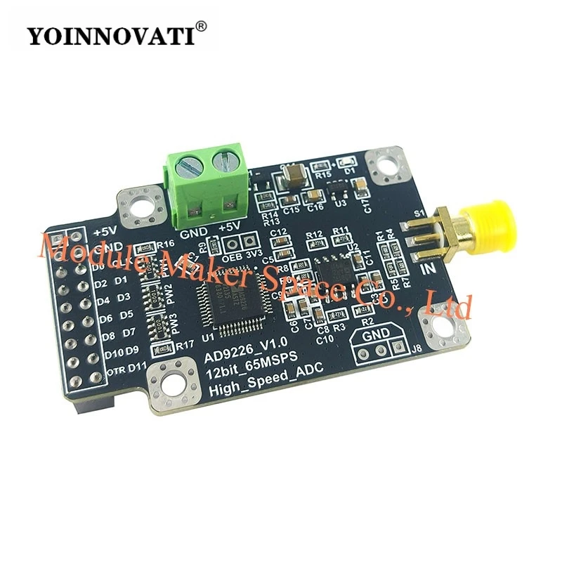 AD9226 Module 12-Bit 65MSPS High-Speed ADC Converter Data Acquisition Board with Parallel Interface for FPGA ARM DSP Development