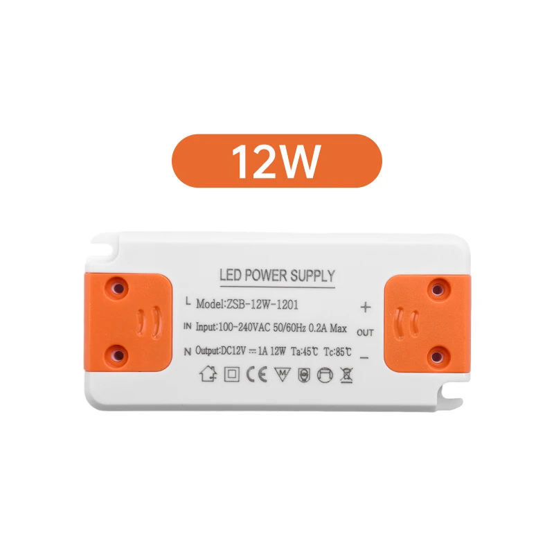 LED Driver Power Supply 12W 18W 24W 36W AC 110V 220V 12V 1A -3A  Power Supply Control Lighting Transformers For LED Light Strip