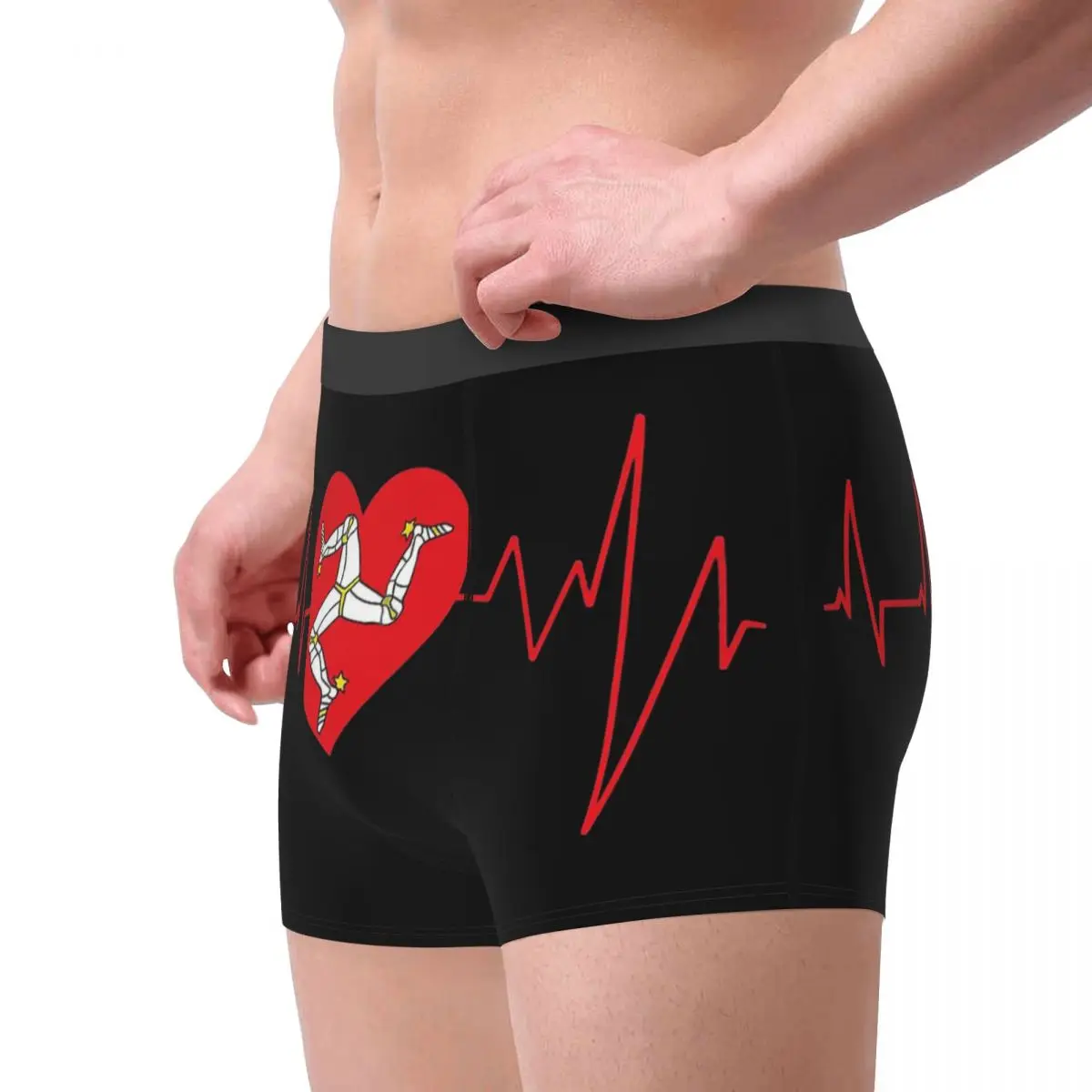 Heartbeat Isle Of Man TT Races Underpants Homme Panties Men's Underwear Ventilate Shorts Boxer Briefs