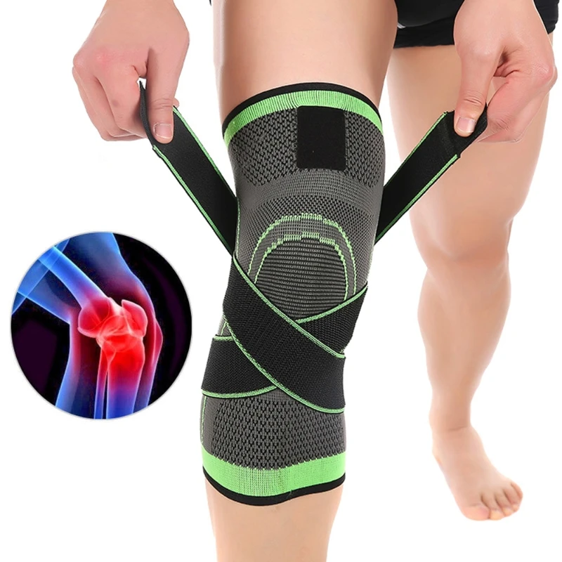 652D 3D Weaving Sport Pressurization Knee Pad Support Brace Injury Pressure Protect