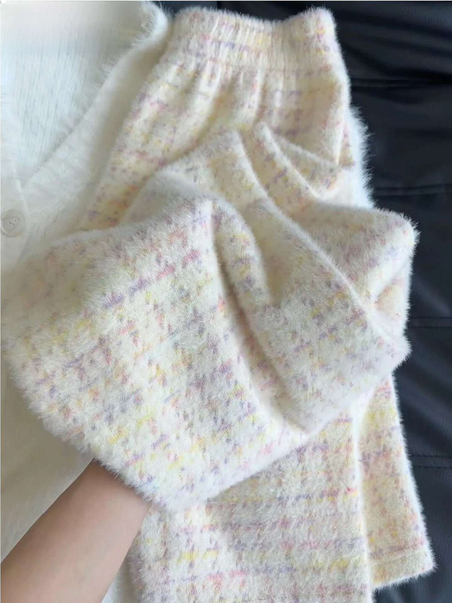 

High Waist Wide Leg Pants Women's Autumn Winter New Sle Thiened Fce Casual Plaid Trousers Retro Straight Cut plus Size