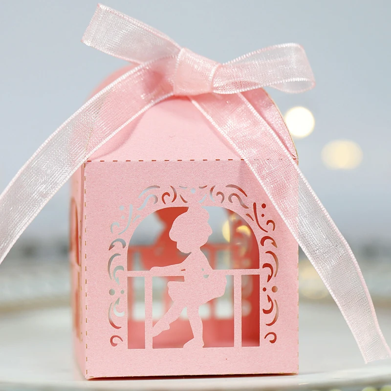 

50Pcs Paper Candy Box Dancing Girl Princess Box Cookie Favor Gift Packaging Bag Children's Day Event Birthday Party Event Decor