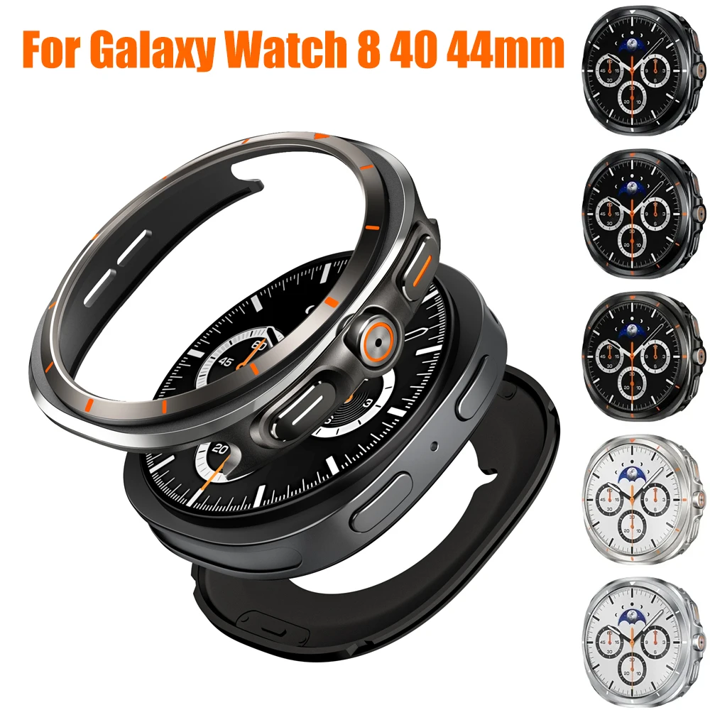 

Metal+PC Protective Cover for Samsung Galaxy 8 44mm 40mm Hard Case Frame Bumper for Samsung Watch8 , Change To Ultra Accessories