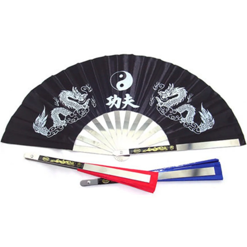 

Folding Fan Stainless Steel Tai Chi Fan Kung Fu Martial Art Gym Show Decorate Fan Fitness Wushu China Traditional