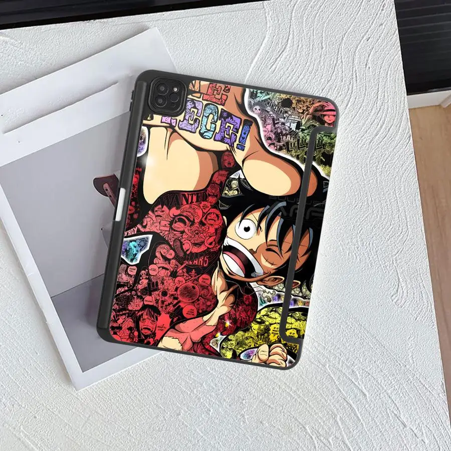 

Чехол-подставка OneS P-ieceS LuffyS Cartoon Holder для планшетов iPad Pro 11-го, 10-го, 9-го, 8-го, 7-го поколений, 12.9 дюймов, Air 4, 5, M3, M2, 1, 2, M4, 11 дюймов Pro