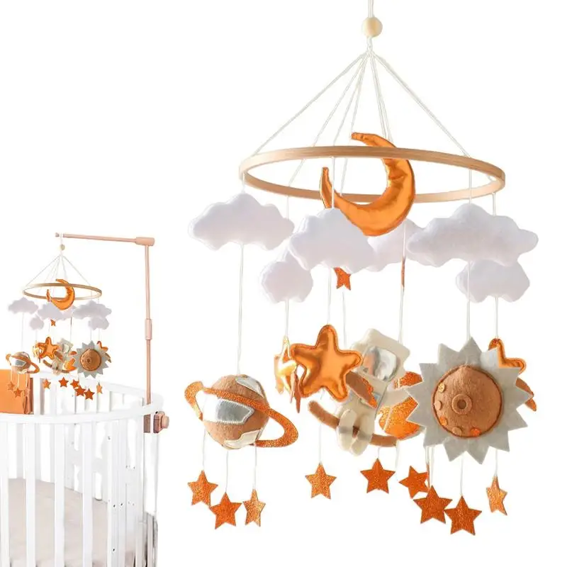 Felt Crib Mobile Bassinet Mobile Crib Toy Activity Hanging Stroller Bar Crib Bassinet Mobile Baby Mobile Rattles Toy For Newborn