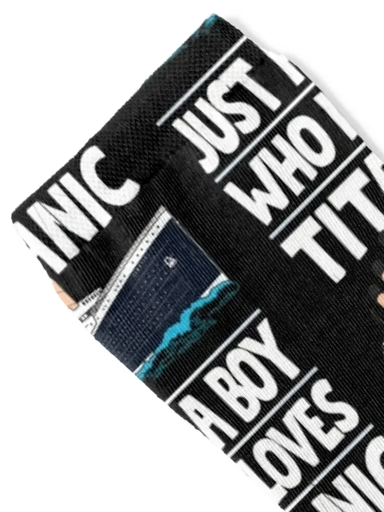 Just A Boy Who Loves Titanic Titanic Ship Gift for Boys Kids Socks halloween Sports Wholesale Socks For Women Men's