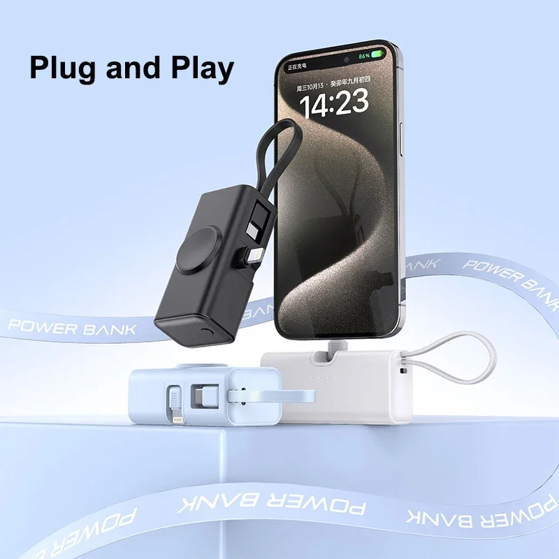 Magnetic Wireless Power Bank for iWatch Apple Watch 9 8 Portable Charger External Battery 22.5W Fast Charging for iPhone Samsung