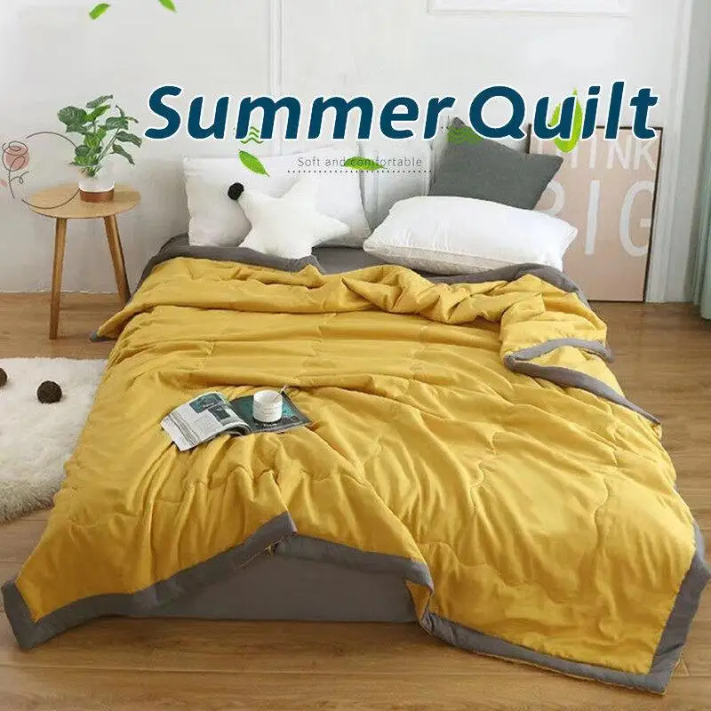 Soft Ice Blanket Ice Cool Summer Quilt Nap Cooler Blanket Thin Comfy Cool Camping Blanket Cool Blankets for Sofa Car Travel