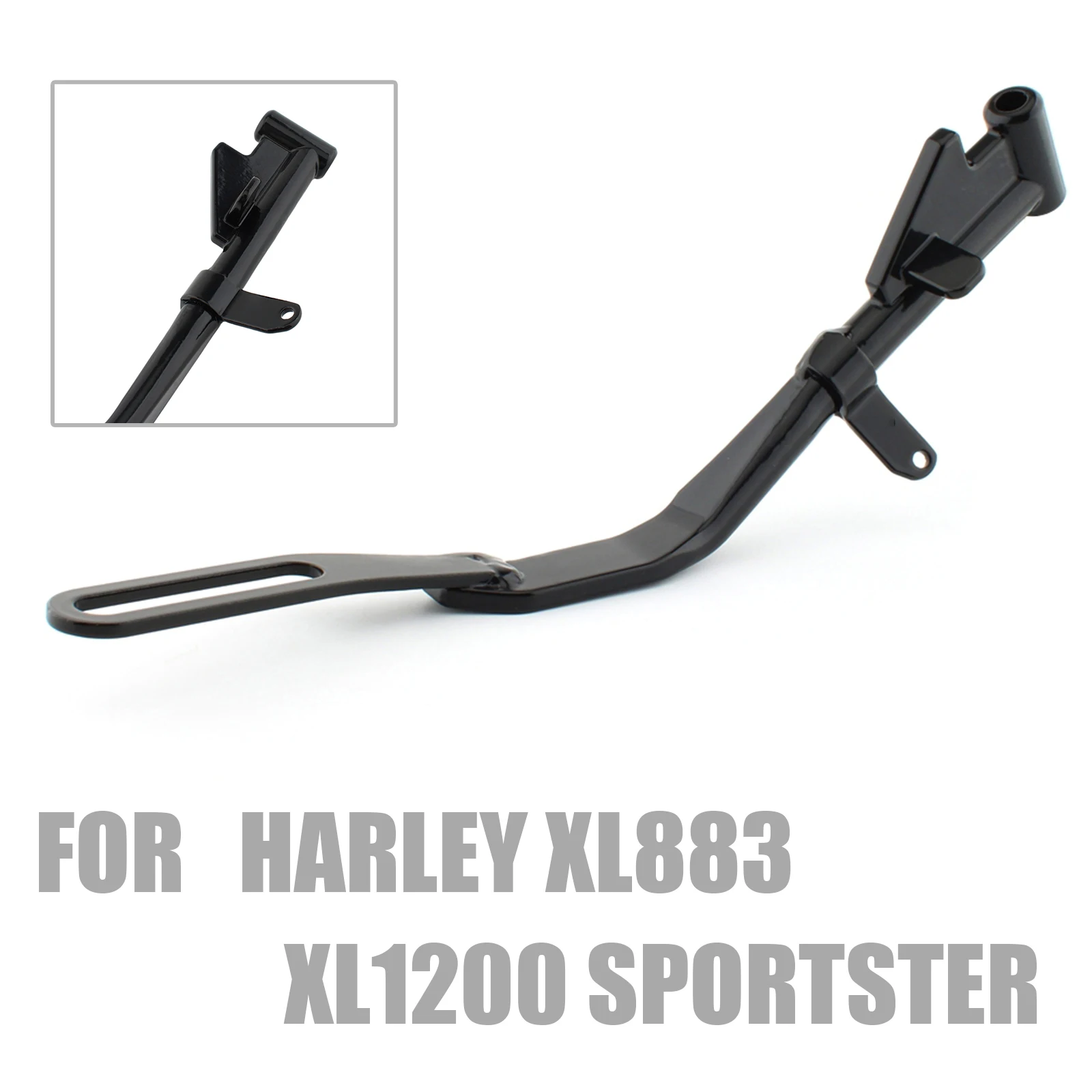 Motorcycle Black Side Jiffy Kick Stand for Harley-Davidson Sportster 883 XL883 Iron 2004-2006