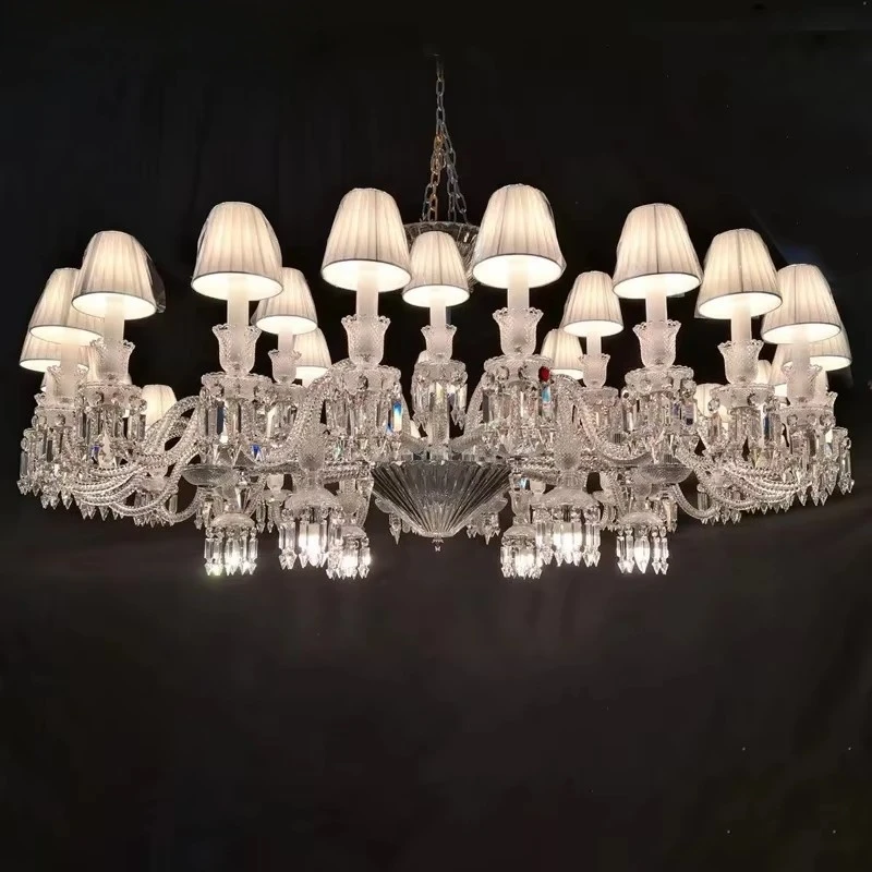 Decoration Pendant Lights Vintage European Style Crystal Lamp Body Hotel Huge Modern Chandelier Luxury Restaurant Lighting