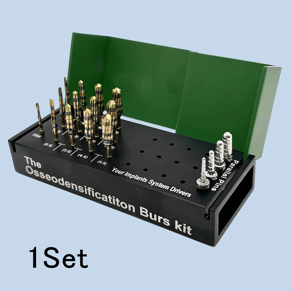 

17pcs/kit Dental Osseodensification Burs Kit Implant Drills Long Short Ridge Expansion Bone Cutting Drills for Surgical ﻿