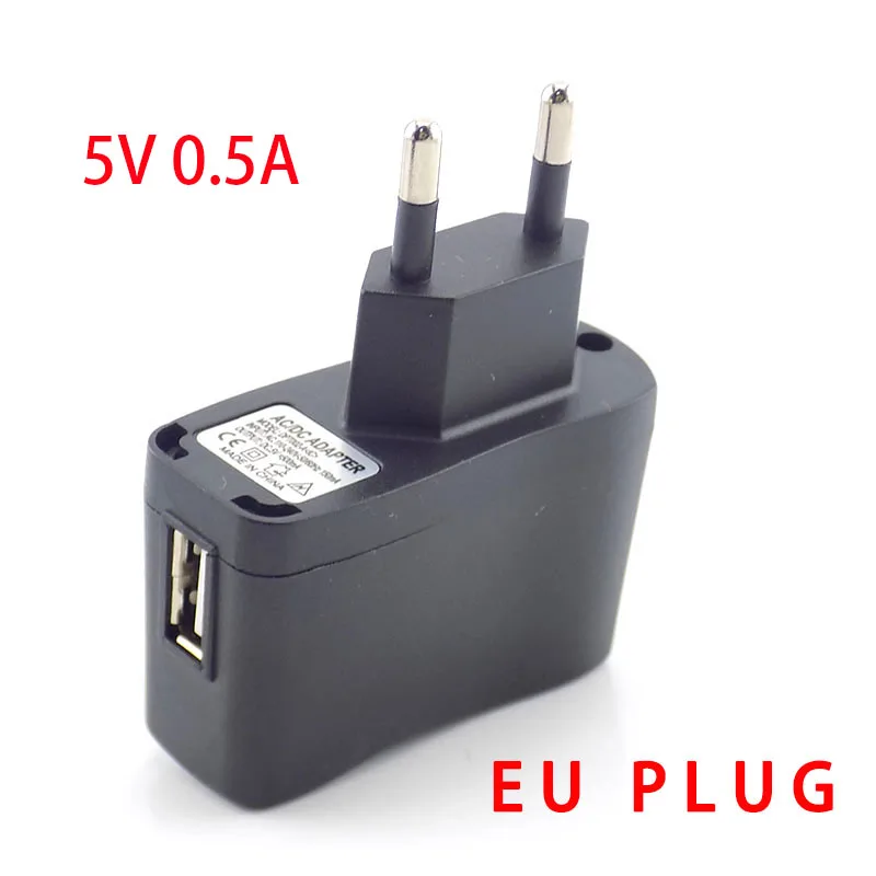 DC 5V  0.5A Power Adapter Micro USB Charging Port AC to DC 100V 240V Converter Charger