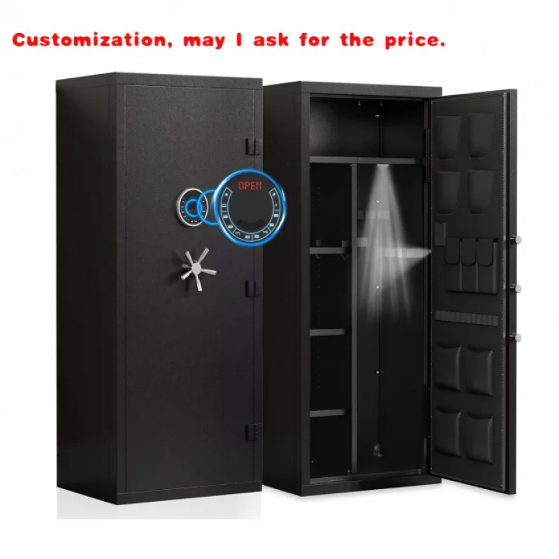 

custom.Large Unassembled Steel Gun Storage Locker Durable High Security Long Huge Gun Safe Box with Lock