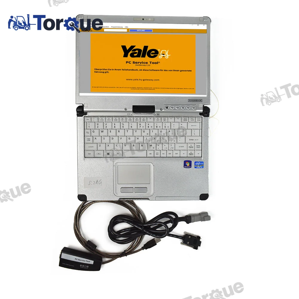 For Hyster Yale Forklift Truck Diagnostic Scanner Yale PC Service Tool Ifak CAN USB Interface Tool with CF C2 Laptop