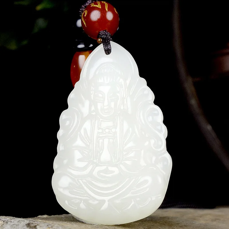Hotan Jade Void Hidden Bodhisattva Buddha Pendant Zodiac Signs Ox And Tiger Guardian Deity