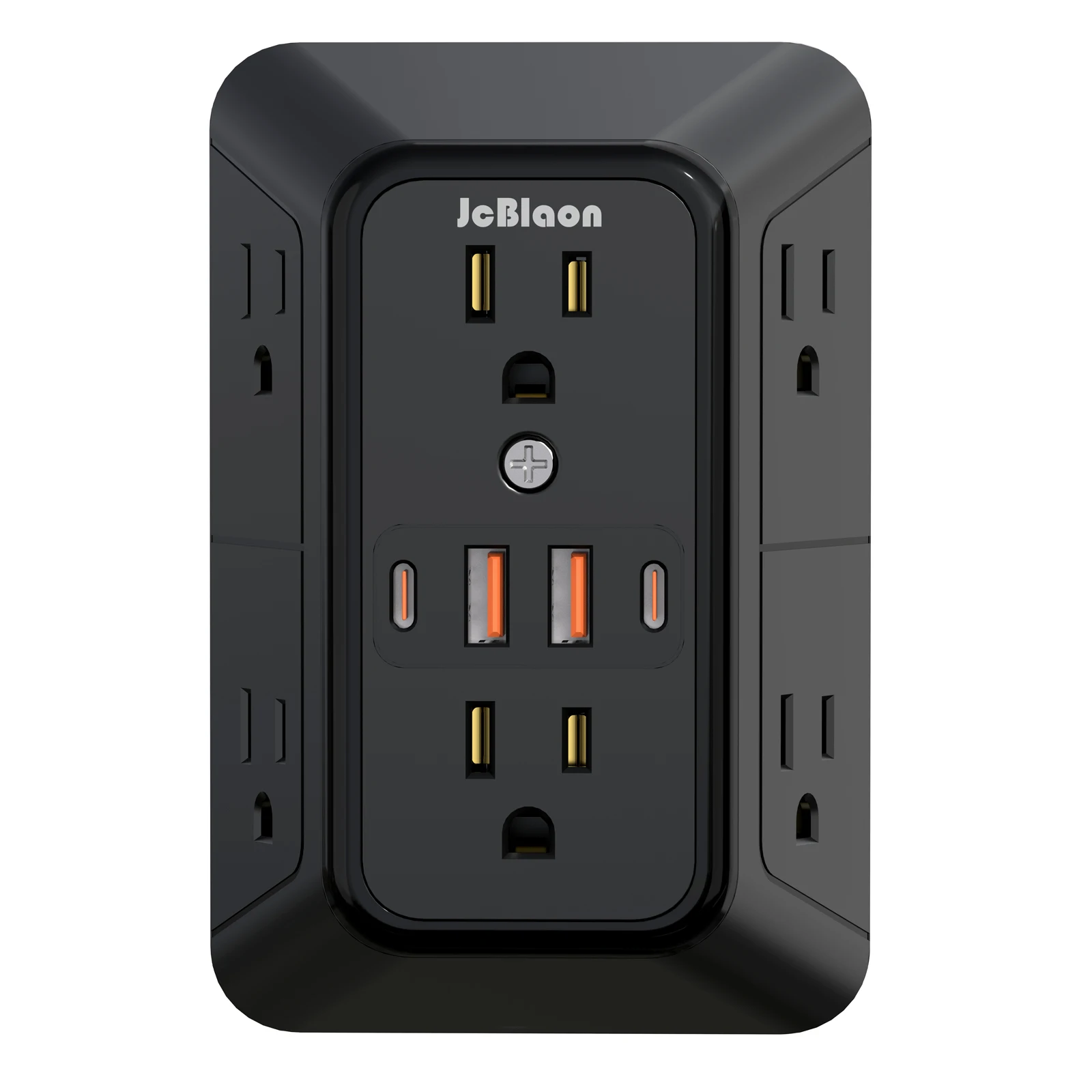 US Plug Power Strip Multitap 6 AC Outlets 2 USB 2 Type C Port Charge Electrical Socket Network Filter Fast Charging Home Office
