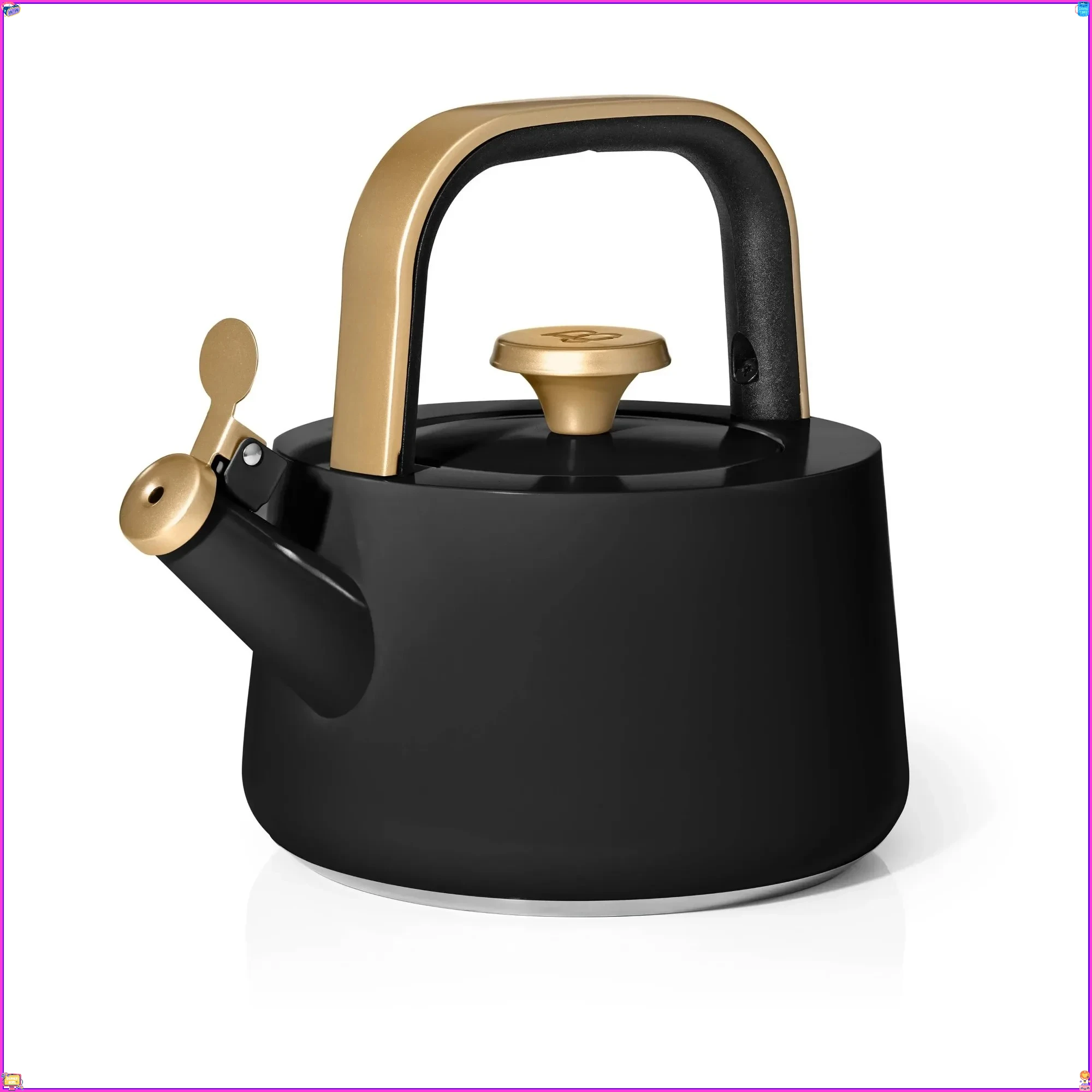 

Керамический чайник для чая с черным кунжутом, 1,8 л, с антипригарным покрытием со свистком, удобный излив для газовых, электрических и индукционных плит.