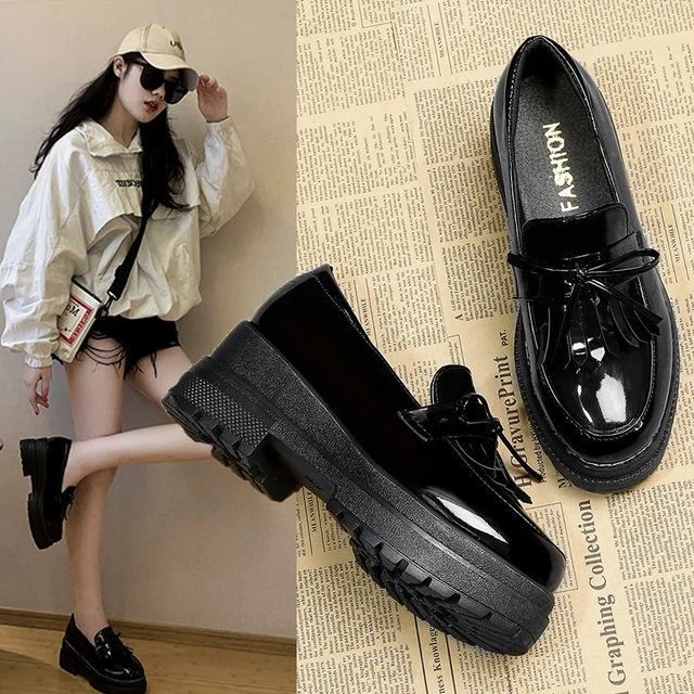 Women s Loafers Shoes Platform Platform Shoes Woman Oxford Platform Loafers Woman Flats Aliexpress
